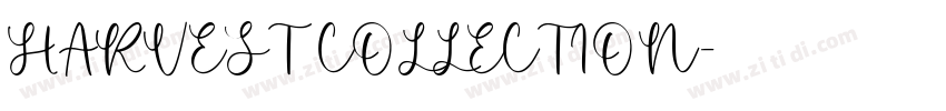 HARVEST COLLECTION字体转换